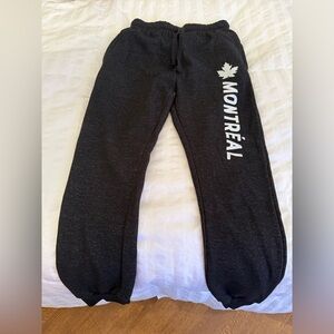 Charcoal Joggers with White Print